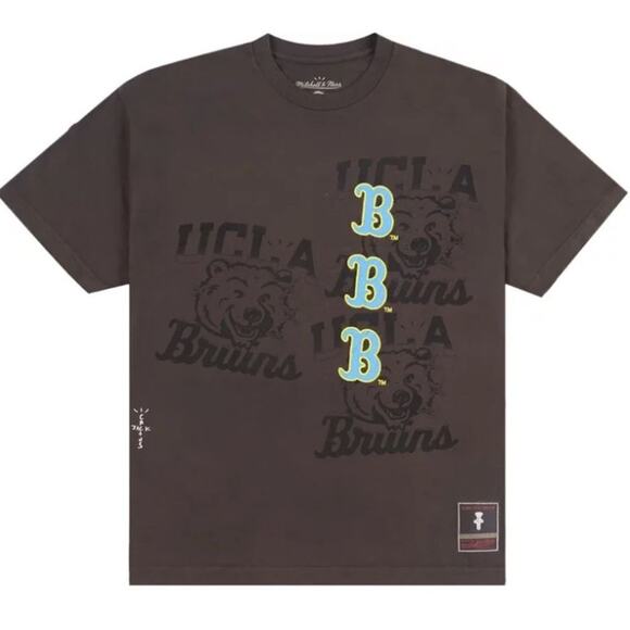 Cactus Jack Travis Scott x Mitchell & Ness UCLA Seal Tee New without Tag - Picture 1 of 8